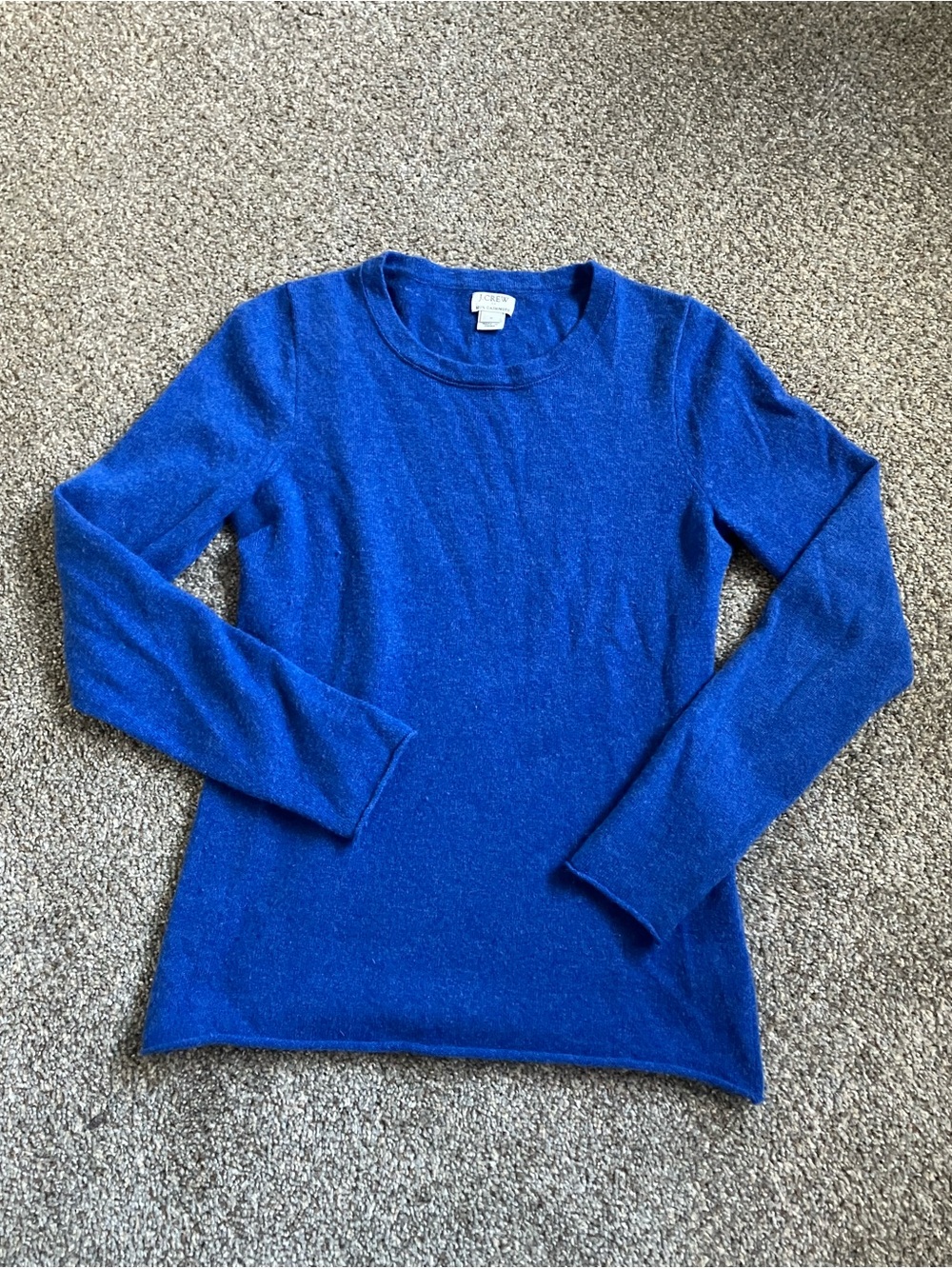 J. Crew Royal Blue 100% Cashmere Sweater Women’s Small EUC